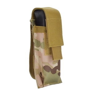 9MM Tactical Nylon Belt Double Mag Bag <strong>with</strong> EDC <strong>Flashlight</strong> Holder MOLLE Gun <strong>Holster</strong> for Hunting Accessories - Product Image 5