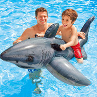 Bouée de natation gonflable pour enfants en forme de requin réaliste, en PVC écologique, pour jeux aquatiques et baignades