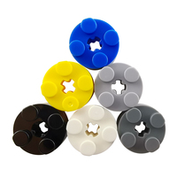Brique ronde ABS 2x2 avec trou d'axe, multicolore, très vendue, pièces de rechange pour blocs de construction MOC pour modèle mécanique DIY NO.6143
