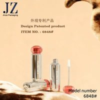 Tube de brillant à lèvres d'emballage en plastique de Jinze avec le nouveau conteneur de glaçage de lèvre de conception chic de pointe mince