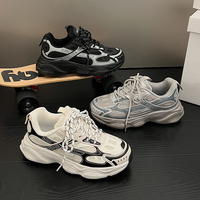 Nouvelles chaussures décontractées de luxe respirantes en maille à lacets antidérapantes de haute qualité pour hommes, style de marche de créateur de mode