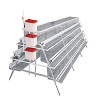 Cage à poules pondeuses à haute densité de type 96, 3 niveaux, pour élevage avicole