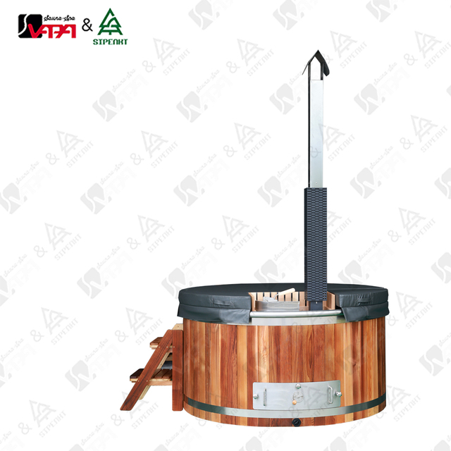 Commercial and Household Dual-use 304 Stainless Steel Firewood Bathtub 1.5mm Thick Wall 4-6 People Luxury Energy-saving Hot Tub