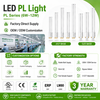 Lámpara LED PL de Fábrica 12W 8W 6W 2G7 G23, Ángulo de Haz de 360 Grados, CCT 2700K-6500K, AC100-277V, Lámpara de Ahorro de Energía para Iluminación de Techo