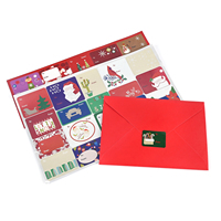 Étiquettes décoratives de Noël personnalisées écologiques recyclables imperméables 60 pièces Étiquettes cadeaux de Noël autocollantes en vinyle Étiquettes de Noël