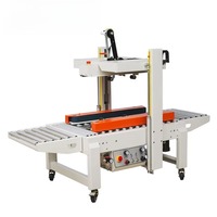 Scelleuse automatique électrique de cartons et de caisses DQFXC5045X, machine d'emballage pour boissons avec convoyeur latéral