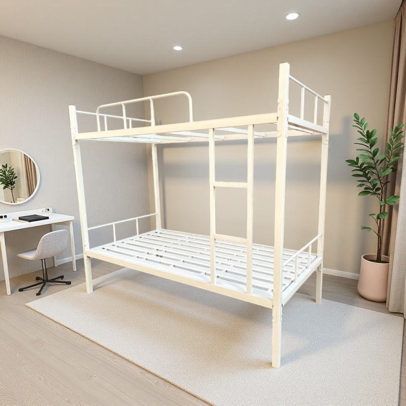 White metal bed