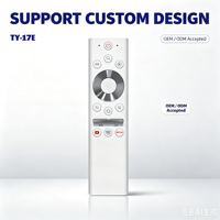 Control Remoto Inteligente KEYUAN TY-17E de Código Fijo, Anti-Golpes, con Control por Voz, Reemplazo para Smart TV, en Plástico ABS