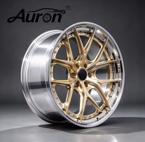 ล้อแม็กซ์อะลูมิเนียมอัลลอย Auron ขนาด 5.5x17 สีทอง ลายหลายก้าน แบบสองชิ้น สำหรับรถยนต์นั่งส่วนบุคคล ปรับปรุงตกแต่งล้อแบบกำหนดเอง - Product Image 3