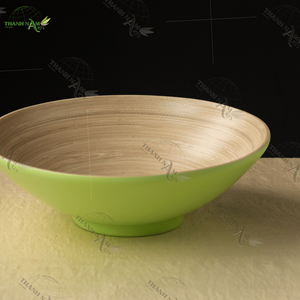 Tazón de servicio de bambú hilado hecho a mano ecológico Solace, vajilla natural ligera, vajilla de fiesta desechable clásica de Vietnam - Product Image 6