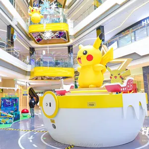 Ünlü fiberglas hayvan heykel karikatür hayvan dekorasyon karikatür figürü Pikachu reçine Pokemon