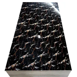 Высокое качество 1220 мм * 2800 мм глянцевый УФ-мраморный лист ПВХ стеновая панель для украшения дома