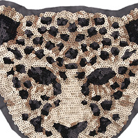 Vente chaude Animal Panther Applique Patch fer sur patchs de broderie à paillettes personnalisés pour t-shirt