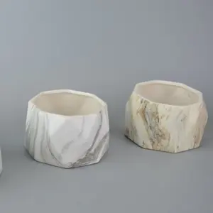 Diseño personalizable nórdico 11oz vela recipiente taza vacía mármol vela tarro y caja