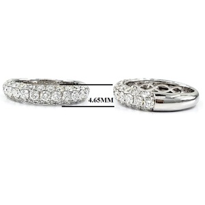 Anillo de boda de oro blanco de 18 quilates con diamantes, joyería fina de gama alta, para boda o compromiso - Product Image 2