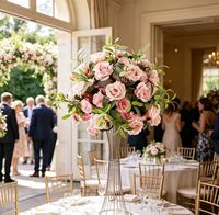 Handgefertigte Realistische Künstliche Rosa Hängende Blumenkugel Tischdekoration für Hochzeit, Weihnachten, Neujahr, Muttertag