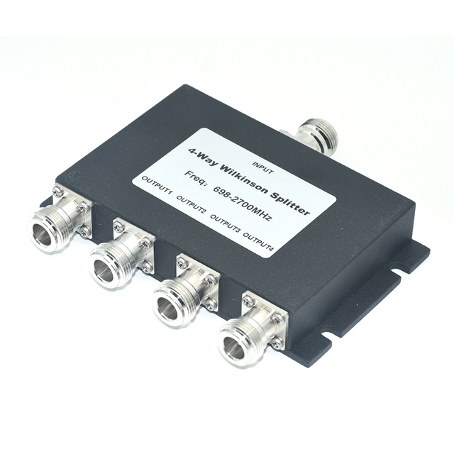Public Safety DAS BDA Repeater 2 3 4 Way Wilkinson Power Divider RF Power Splitter 4G LTE 698-2700 MHz N Type Female Connector