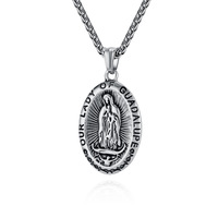 Kalung Liontin Perawan Maria Religius Berlapis Emas, Anti Air, Bahan Stainless Steel 316L, Vintage, Perhiasan Fashion Unisex
