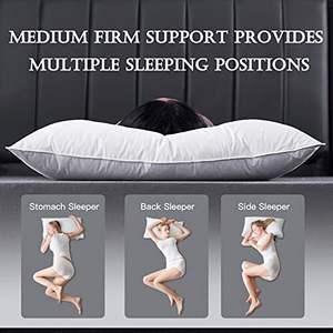 Oreiller de <span class=keywords><strong>lit</strong></span> en plumes de canard en duvet d'oie blanche d'hôtel de luxe Standard Queen King Size Oreiller Core Literie en mélange de plumes et duvet - Product Image 4