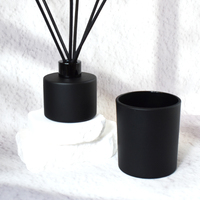 Bouteille diffuseur de parfum en verre blanc de luxe LZ 100 ml, bouteille diffuseur vide personnalisée en gros, 100 ml et 250 ml, noir mat