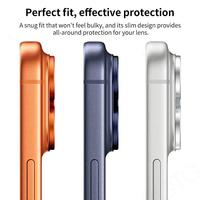 Coque Métallique Mate avec Anneau et Protection d'Objectif en Verre Trempé pour iPhone 17/17 Air/17 Pro/17 Pro Max