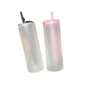 Tazas de vidrio rectas esmeriladas transparentes de 20 oz para sublimación, con asa, para envolturas UV DTF, desde almacén de EE. UU. - Product Image 4