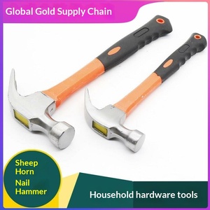 Marteau à griffes multifonctionnel pour la maison, manche en bois recouvert <span class=keywords><strong>de</strong></span> plastique, manche court, petite taille, tête en fer, extracteur <span class=keywords><strong>de</strong></span> clous manuel spécial - Product Image 3