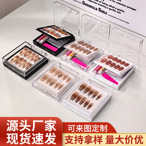 Nail Art Storage <b>Box</b> Transparent Foldable With Drawers Jewelry Organizer For <b>Makeup</b> Accessories Display Case 1 Capacity - Product Image 3