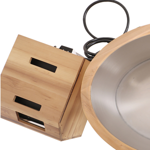 Cubo de hielo de madera para exteriores, bañera de inmersión fría de madera, revestimiento de acero inoxidable, baño de hielo con tapa a la venta - Product Image 4