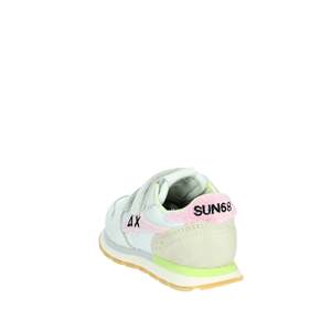 Sun68 Girls' Sneakers White Pink Velcro Closure Trendy Canvas <b>Shoes</b> - Product Image 2