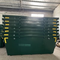Bac à déchets de chantier de 4 yards, bac à déchets lourds en métal