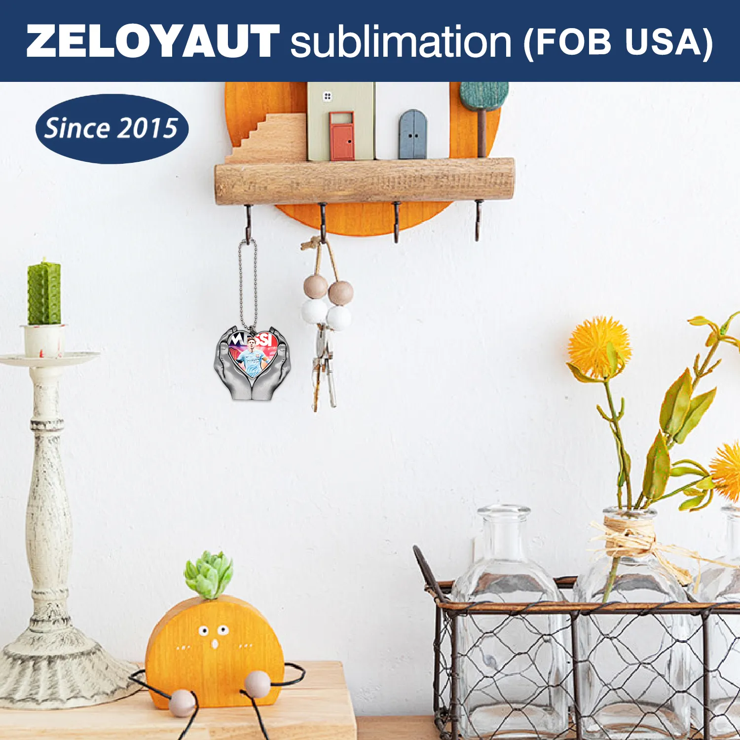 Zezeaut süblimasyon toptan özelleştirilmiş kalp eller süs festivali çift Diy hediyeler araba parti kolye ev dekorasyon
