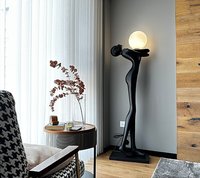 JYLIGHTING Hôtel Nordique Salon Coin Résine Sculpture Lampadaire Moderne Minimaliste Art Décoration Debout Led Lampadaire
