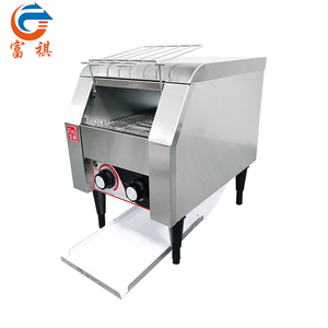 Pemanggang Roti <span class=keywords><strong>Burger</strong></span> Listrik Stainless Steel dengan Conveyor Belt, Suhu Tinggi, Baki Remah yang Dapat Dilepas, untuk Toko Roti Komersial - Product Image 1