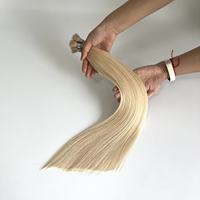 Extensions de cheveux vierges Remy européens pré-collés, lisses, double épaisseur, à pointes Nano, solutions micro-perles pour stylistes professionnels