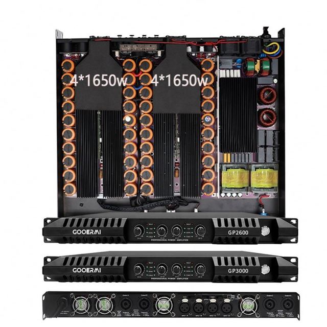 GP1650 Professional 4 Channel Class D Digital Power Amplifier 1U Rack DJ Stage Audio Sound System Amp