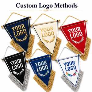 Bandera Colgante Personalizada con Logotipo, Pancarta Deportiva de Satén con Borlas y Asta para Decoración de Ceremonias de Premiación de Clubes Escolares - Product Image 2