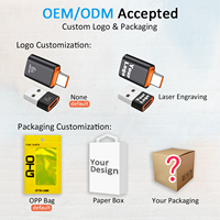 Paquete de 2 Adaptadores OTG USB Tipo-C a USB 3.0, Convertidor USB C OTG para Xiaomi y Samsung, Conector para Transferencia de Datos y Carga Rápida