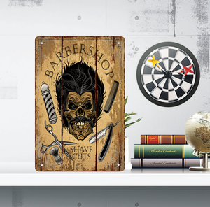 Plaques en métal <span class=keywords><strong>vintage</strong></span> pour salon de coiffure <span class=keywords><strong>Plaque</strong></span> décorative en étain personnalisée de <span class=keywords><strong>grande</strong></span> taille pour salon de coiffure Plaques en métal pour salon de coiffure rétro - Product Image 5