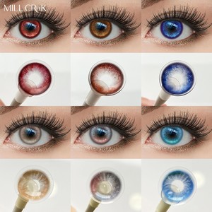 Haipurecon คอนแทคเลนส์เครื่องสำอางความงามแบบใหม่นิ่มสีแดงฟ้าธรรมชาติ40% แต่งหน้ามีปริมาณน้ำเส้นผ่านศูนย์กลาง14.5มม. - Product Image 1