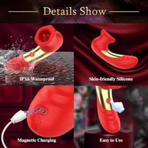 Vibrador <span class=keywords><strong>de</strong></span> Clítoris y Pezones 3 en 1 con Diseño <span class=keywords><strong>de</strong></span> Rosa, Control por Aplicación, 10 Modos <span class=keywords><strong>de</strong></span> Estimulación, para Juegos Sexuales en Pareja - Product Image 6
