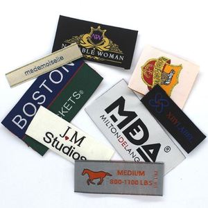 Étiquettes tissées personnalisées de haute qualité, réfléchissantes, imprimées sur satin, pour l'entretien, avec logo de perruque, thermocollantes pour chaussures - Product Image 3