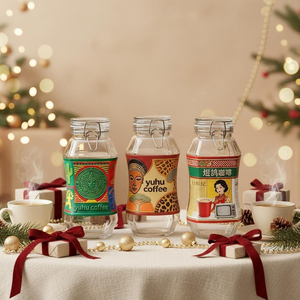 <span class=keywords><strong>Barattolo</strong></span> in Vetro per Caffè e Tè di Grado Alimentare <span class=keywords><strong>con</strong></span> <span class=keywords><strong>Coperchio</strong></span> in Vetro, Design Unico <span class=keywords><strong>Ermetico</strong></span> in Borosilicato - Product Image 1