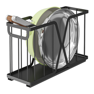 Panier coulissant en métal silencieux à rail coulissant sous l'évier panier de type étroit sans poinçon pour <span class=keywords><strong>casserole</strong></span> de stockage poêle à frire - Product Image 1