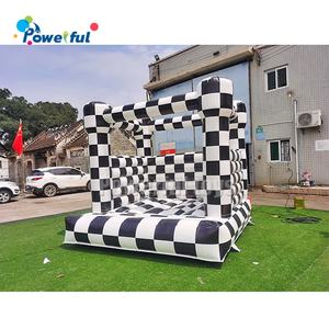 <span class=keywords><strong>Château</strong></span> gonflable combiné à damier noir et blanc pour fête, maison <span class=keywords><strong>de</strong></span> rebond pour location - Product Image 5