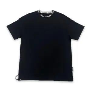 Camiseta con cuello de costilla personalizado para hombre, de gran tamaño Camisa de algodón, Pima, prémium, con hombro caído y peso pesado, 100