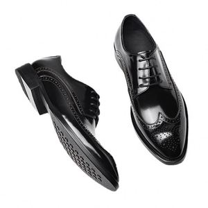 Zapatos de Diseñador de Buena Calidad para Hombre, de Cuero Genuino, Transpirables, con Cierre de Cordones, Punta Puntiaguda, Ligeros, Antideslizantes, para Primavera/Verano, Oficina - Product Image 3