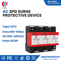 Parasurtenseur industriel T1/T2 triphasé sur rail DIN 415V 420V 40kA-100kA 2.2kV certifié CE IEC 61643-11 pour commande de moteur