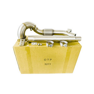 Tuyau d'échappement OTP pour <span class=keywords><strong>Golf</strong></span> <span class=keywords><strong>7</strong></span> / <span class=keywords><strong>7</strong></span>.5 <span class=keywords><strong>GTI</strong></span> Leon Cupra 5F Skoda RS 5E Aud * A3 1.8/2.0T SUS304 tuyau de descente en acier inoxydable - Product Image 1