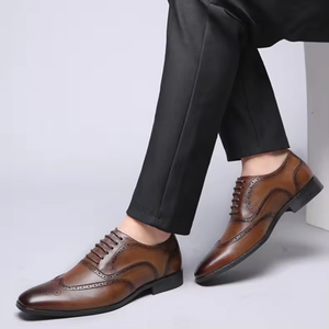 Zapatos Oxford Italianos Clásicos de Negocios, Cómodos y Transpirables, con Cordones, Parte Superior de PU, Zapatos de Vestir de Primavera - Product Image 3